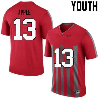 Youth Ohio State Buckeyes #13 Eli Apple Throwback Nike NCAA College Football Jersey March ROO1244BX